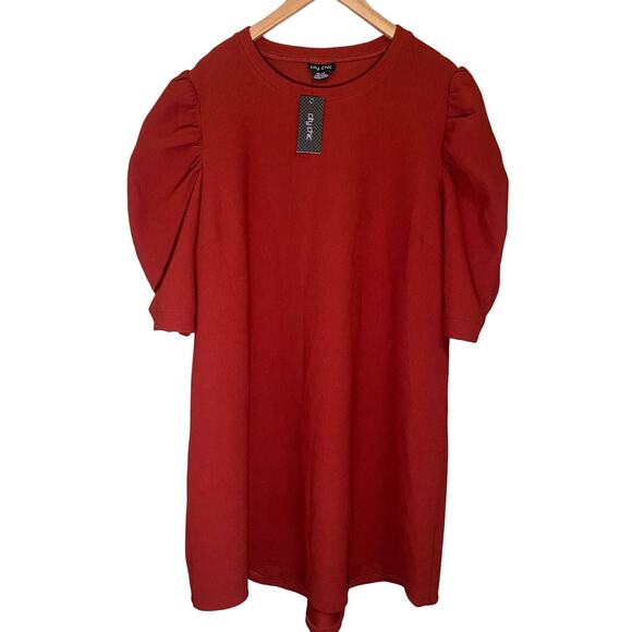 City Chic Impulse Vibes Puff Sleeve Shift Dress plus Size XXL / 24 Wedding - Picture 1 of 7